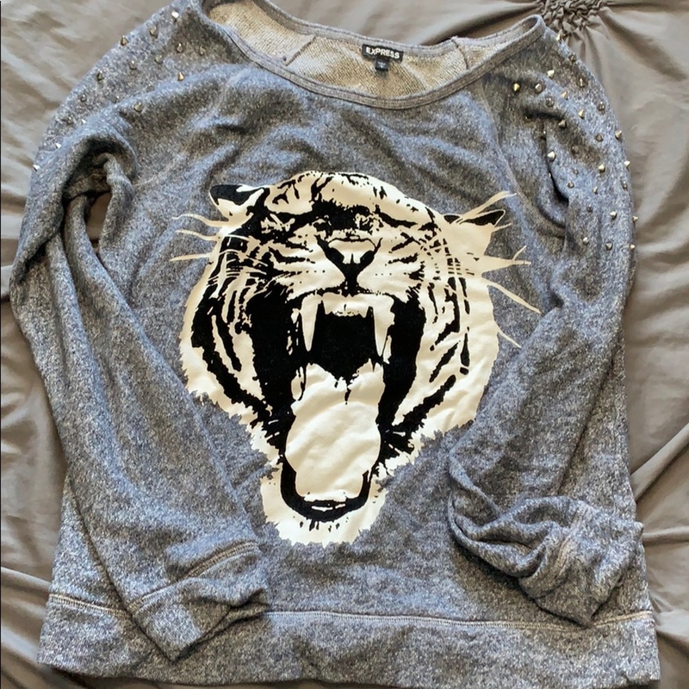 Express studded tiger sweater